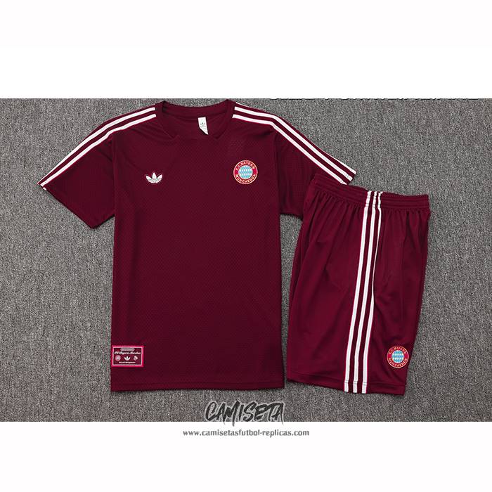 Chandal del Bayern Munich 2025-2026 Manga Corta Rojo - Pantalon Corto